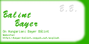 balint bayer business card
